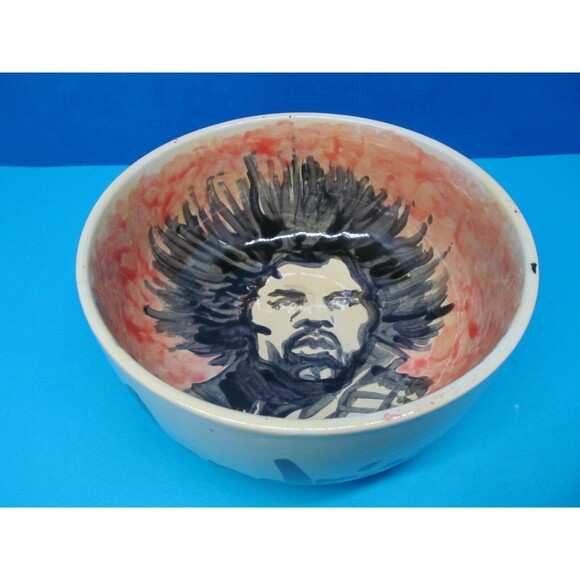 Jimi Hendrix 6 1/4" X 3" Round Footed Cereal Bowl VGC - Picture 11 of 11